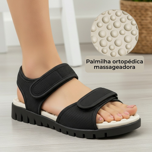 Kit Pares Sandália Feminina Ortopédica Papete Anatômica Massageadora Confortável Leve Macia Casual