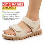Kit Pares Sandália Feminina Ortopédica Papete Anatômica Massageadora Confortável Leve Macia Casual