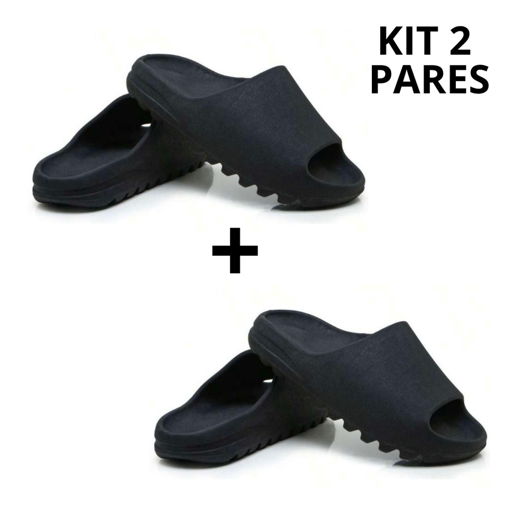 Kit 2 Pares Chinelo Masculino Feminino Nuvem Slide Lançamento Leve Confortável Ortopédico