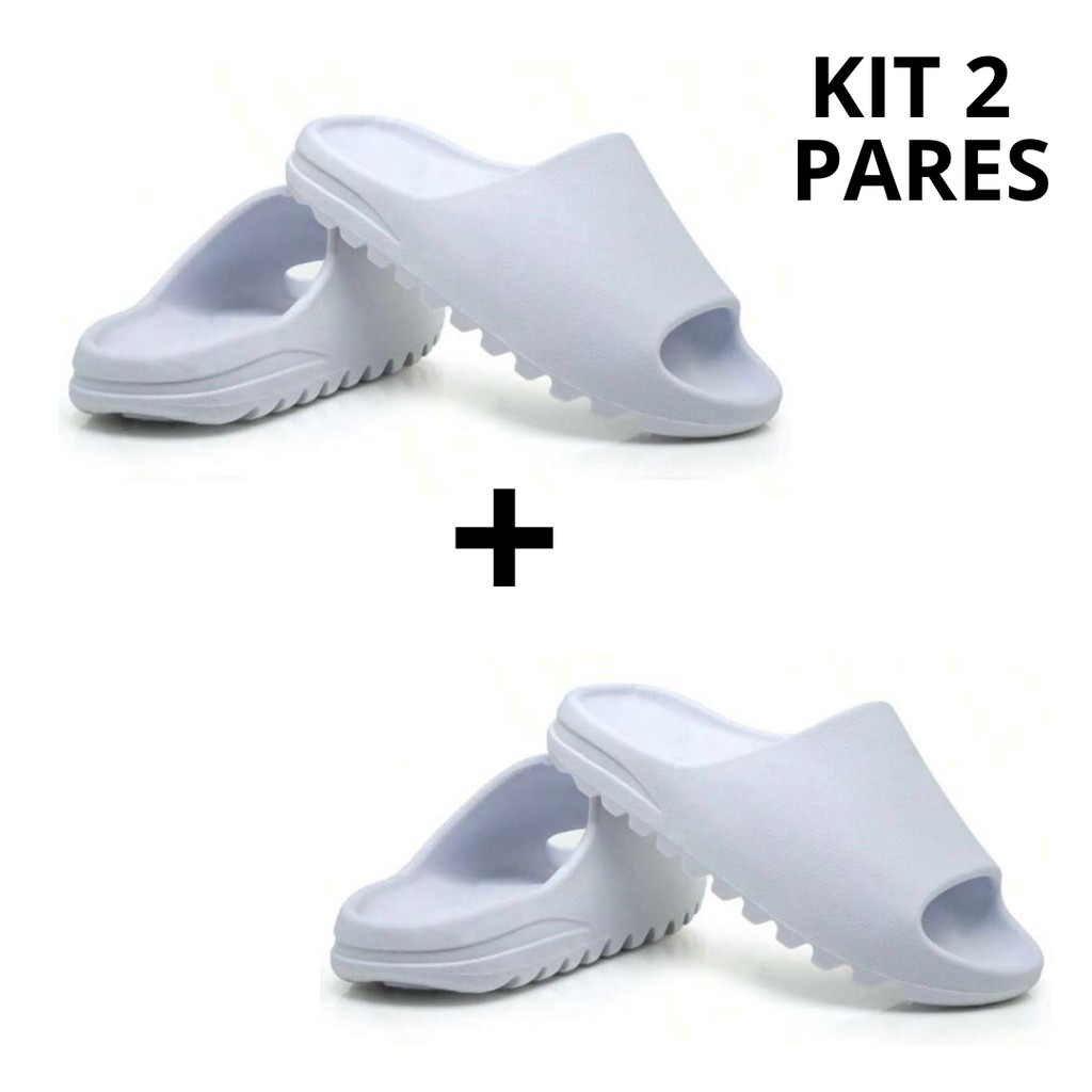 Kit 2 Pares Chinelo Masculino Feminino Nuvem Slide Lançamento Leve Confortável Ortopédico