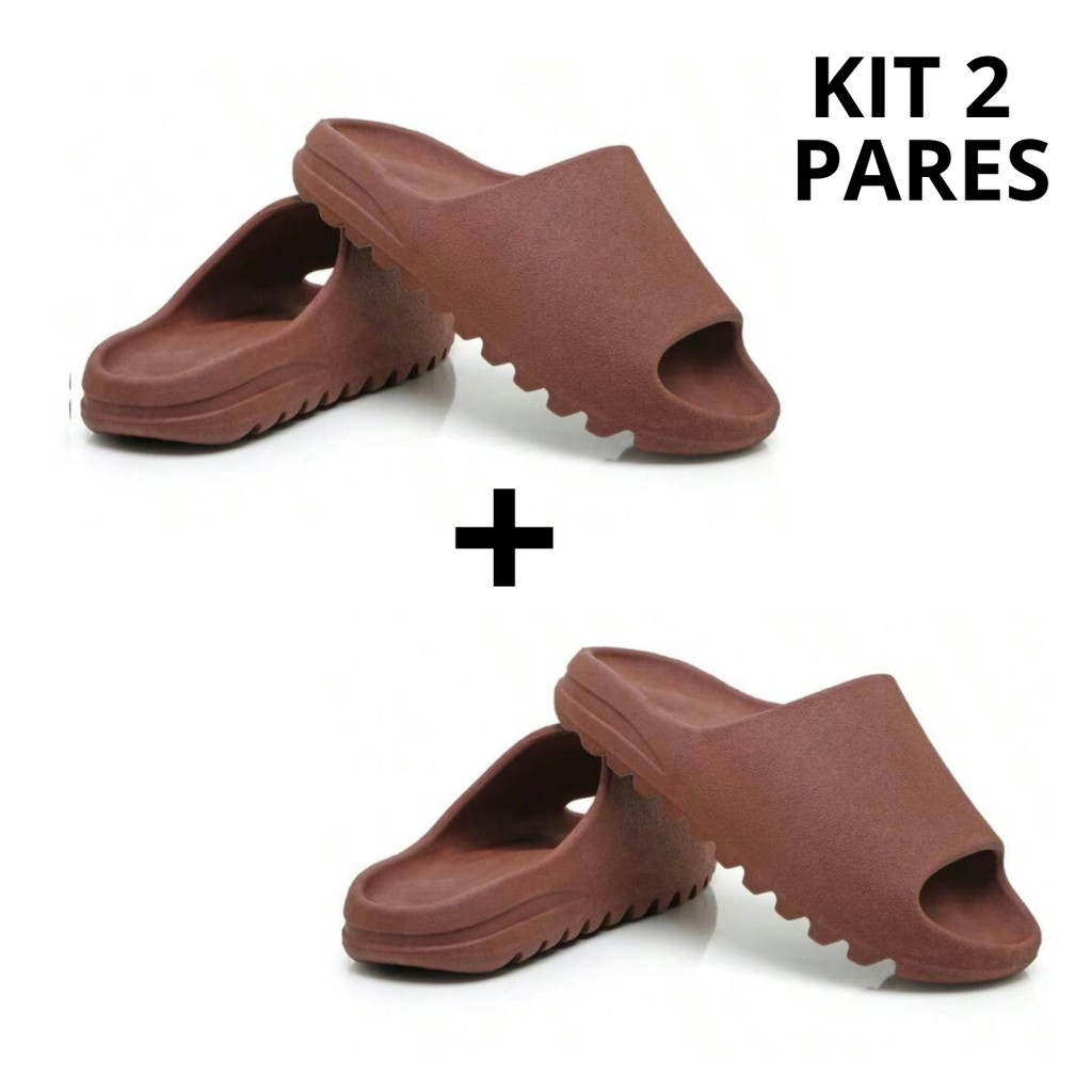 Kit 2 Pares Chinelo Masculino Feminino Nuvem Slide Lançamento Leve Confortável Ortopédico