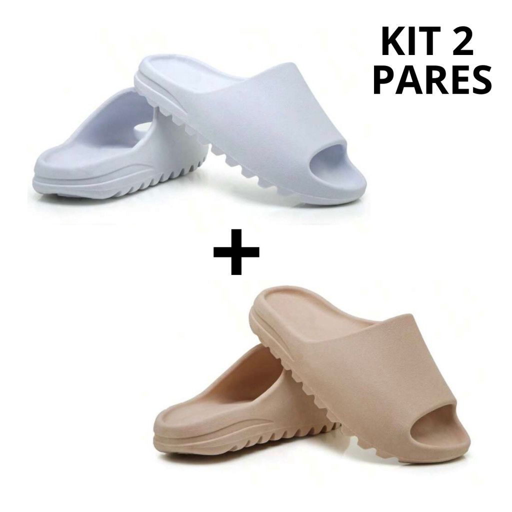 Kit 2 Pares Chinelo Masculino Feminino Nuvem Slide Lançamento Leve Confortável Ortopédico