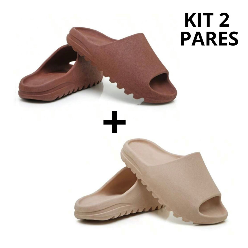 Kit 2 Pares Chinelo Masculino Feminino Nuvem Slide Lançamento Leve Confortável Ortopédico