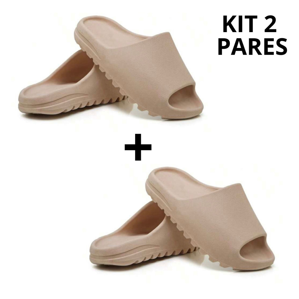 Kit 2 Pares Chinelo Masculino Feminino Nuvem Slide Lançamento Leve Confortável Ortopédico