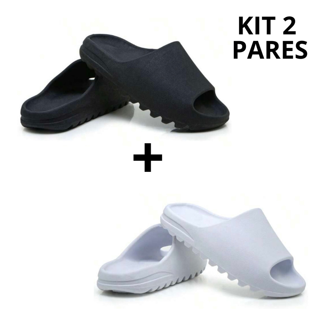 Kit 2 Pares Chinelo Masculino Feminino Nuvem Slide Lançamento Leve Confortável Ortopédico