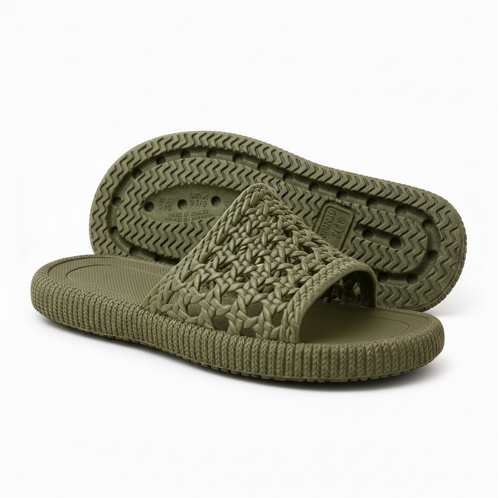 Chinelo Feminino Slide Sandália Savana Trançado Leve Macio Rasteira Casual