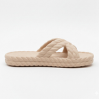 Chinelo Feminino Plataforma Confortável com Trança em X