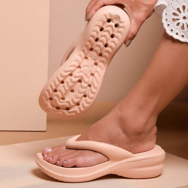 Chinelo Feminino Tamanco Ortopédico Anabela Super Leve e Confortável Antiderrapante Esporão