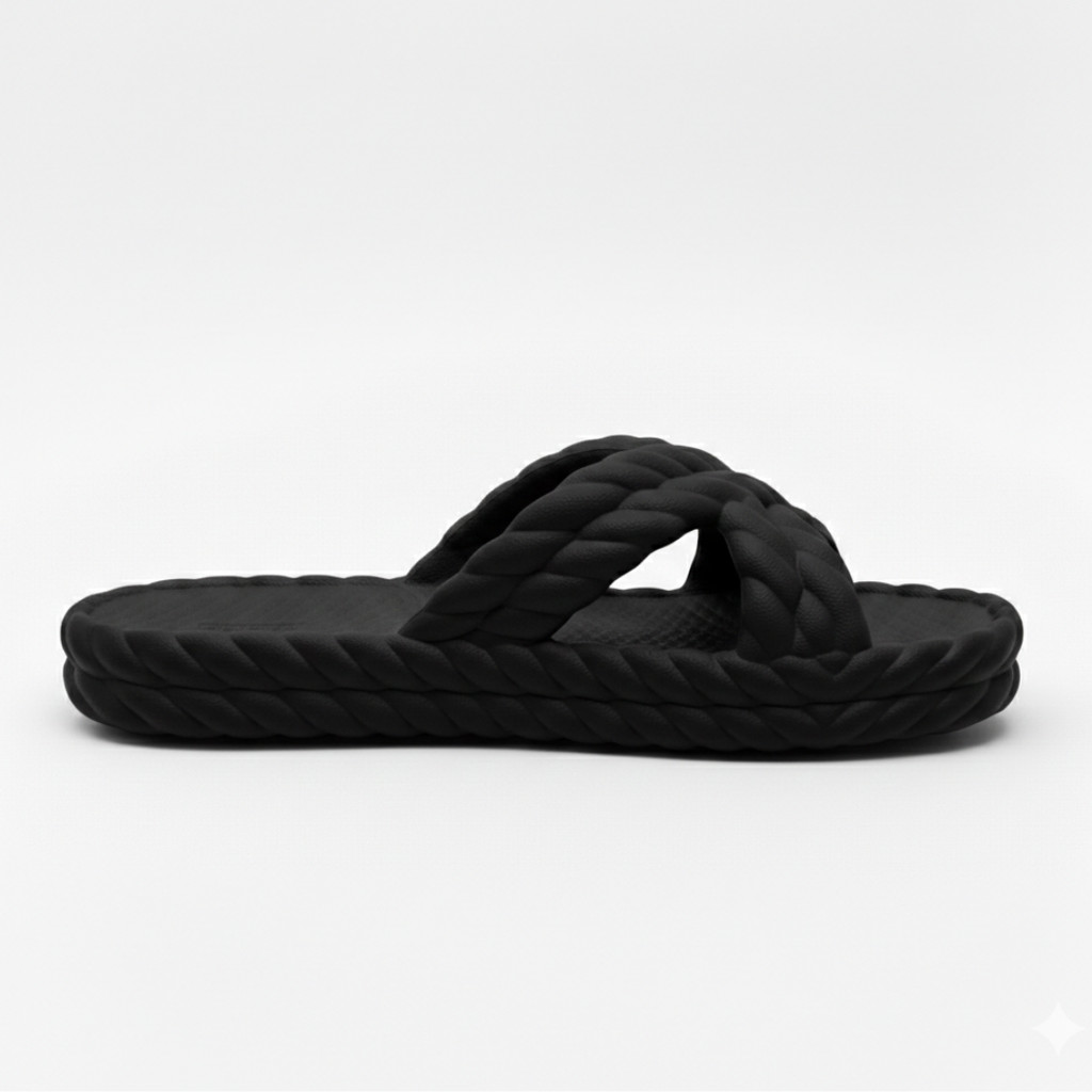 Chinelo Feminino Plataforma Confortável com Trança em X