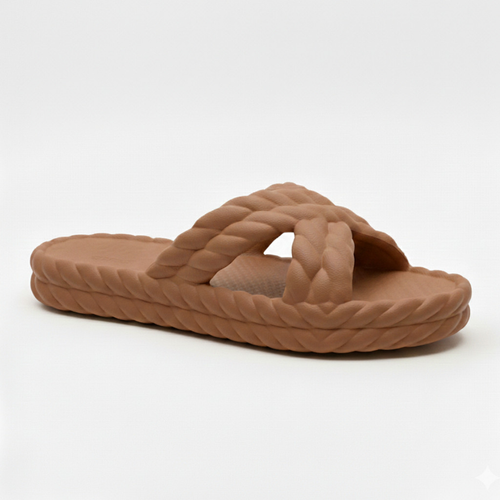 Chinelo Feminino Plataforma Confortável com Trança em X